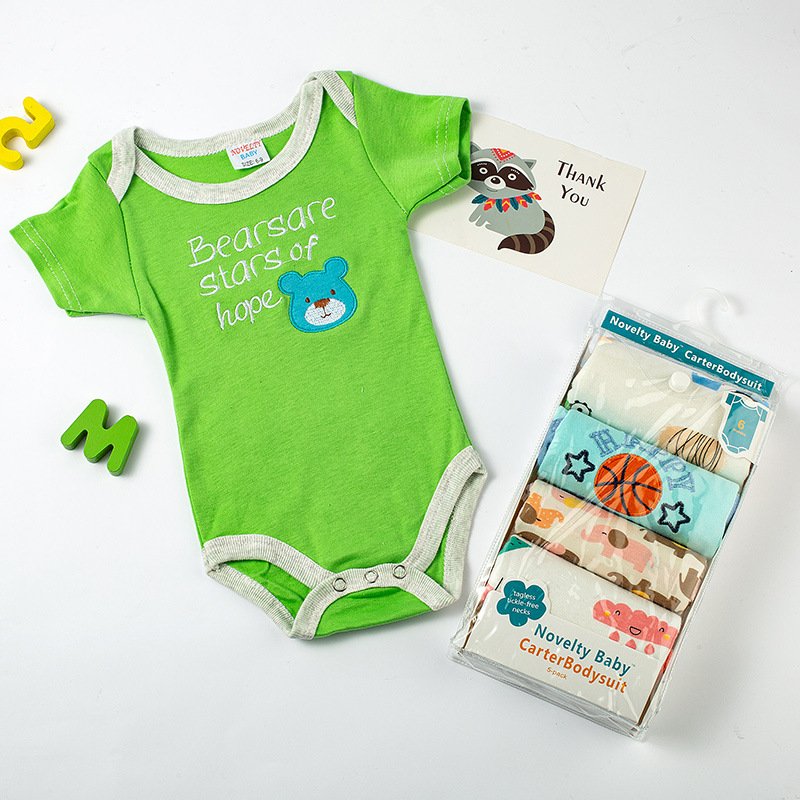 Wholesale 5PCS Per Bag New Born Infant Clothes Jumpsuit 100% Cotton Boy Girl Baby Bodysuit Baby Rompers