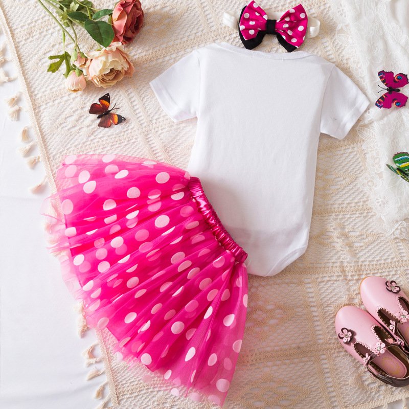 2024 newborn 1st birthday party clothes set baby girl romper tutu skirt headband 3pcs clothing sets baby party wear