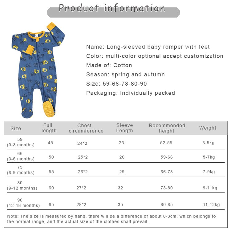 Amazon Spring And Autumn Baby Romper 100% Organic Cotton Baby Bodysuit
