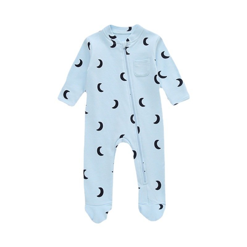 New design Baby Sleepwear Pajamas Newborn Long Sleeve Zipper Baby Jumpsuit Newborn Clothes