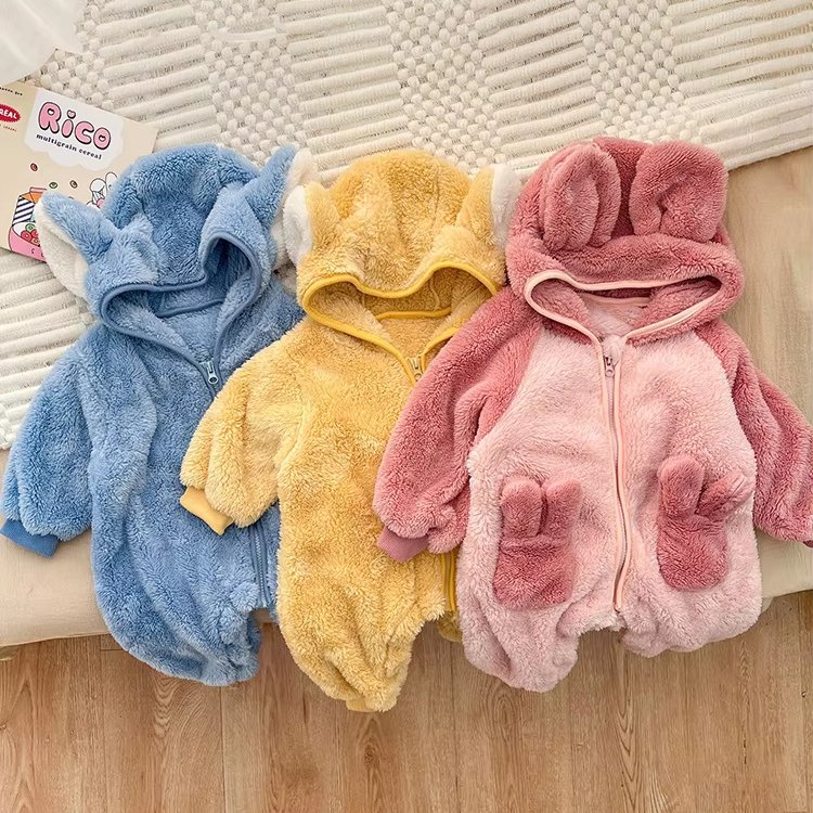 OEM/ODM Factory Winter Plush Animal Insulation Cotton-padded Pajamas Babys Infants Toddlers Clothing Clothes Winter Baby Romper