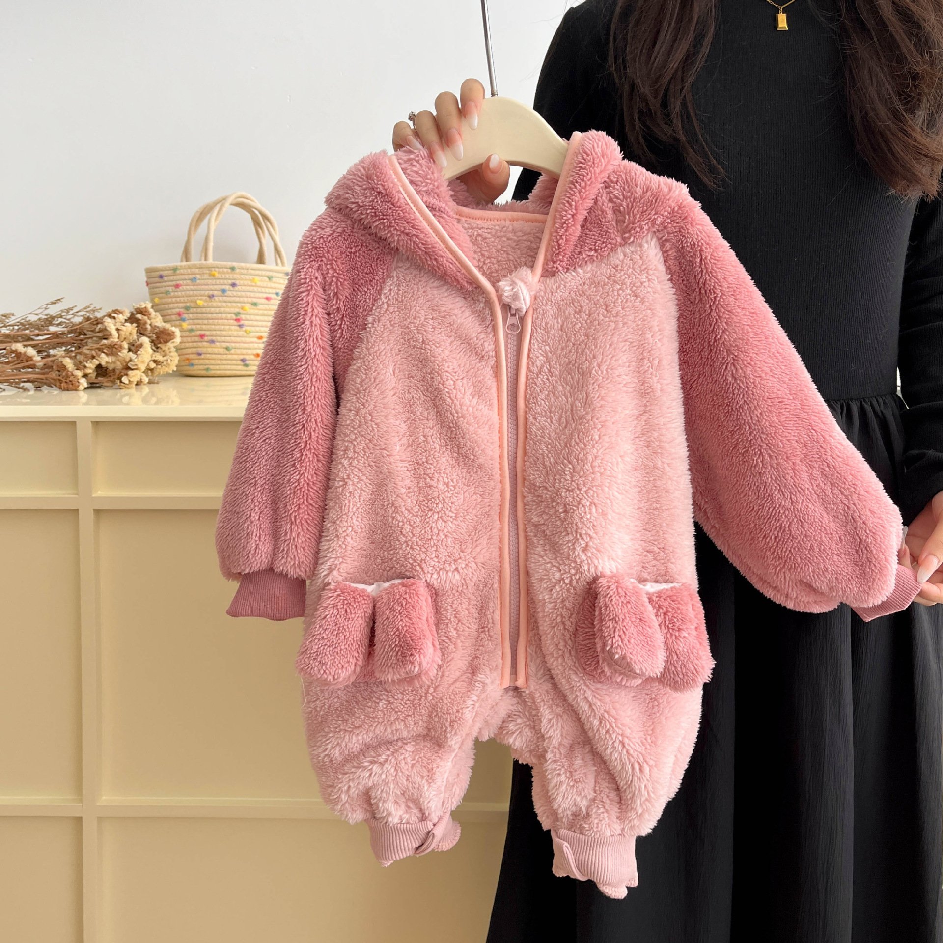 OEM/ODM Factory Winter Plush Animal Insulation Cotton-padded Pajamas Babys Infants Toddlers Clothing Clothes Winter Baby Romper