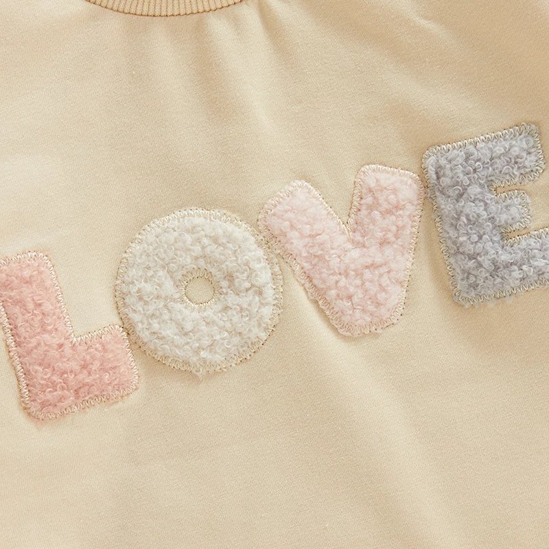 Baby Boy Girl Winter Clothes 0 to 12 months Letter Embroidery Long Sleeve Rompers Sweatshirt Jumpsuits Overalls Baby Rompers