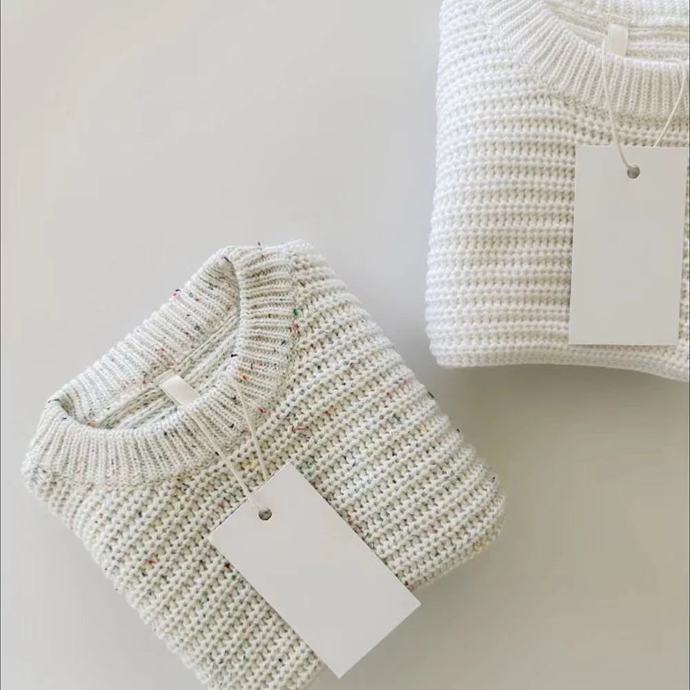 2024 DYB Custom Boutique Casual Unisex Baby Toddler Sweater Long Sleeves Striped Knitted Chunky Knit Onesie Romper