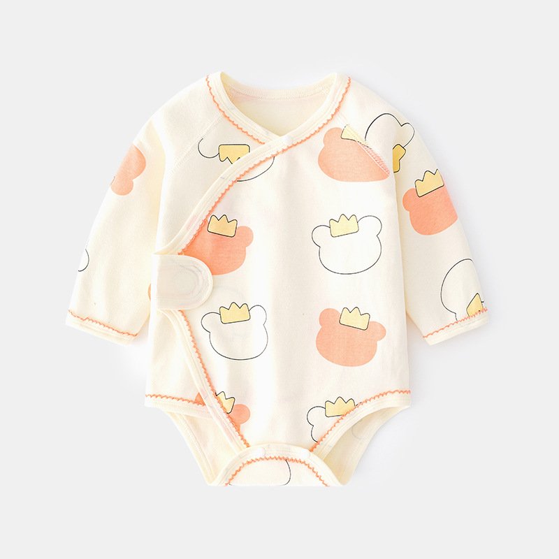 Wholesale Organic Cotton 0-12 Months Baby Romper Animal Printing Long Sleeve Baby Clothing Toddler Clothes Baby Rompers