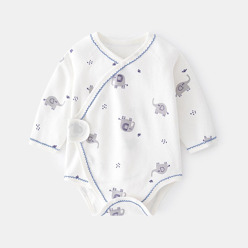Wholesale Organic Cotton 0-12 Months Baby Romper Animal Printing Long Sleeve Baby Clothing Toddler Clothes Baby Rompers