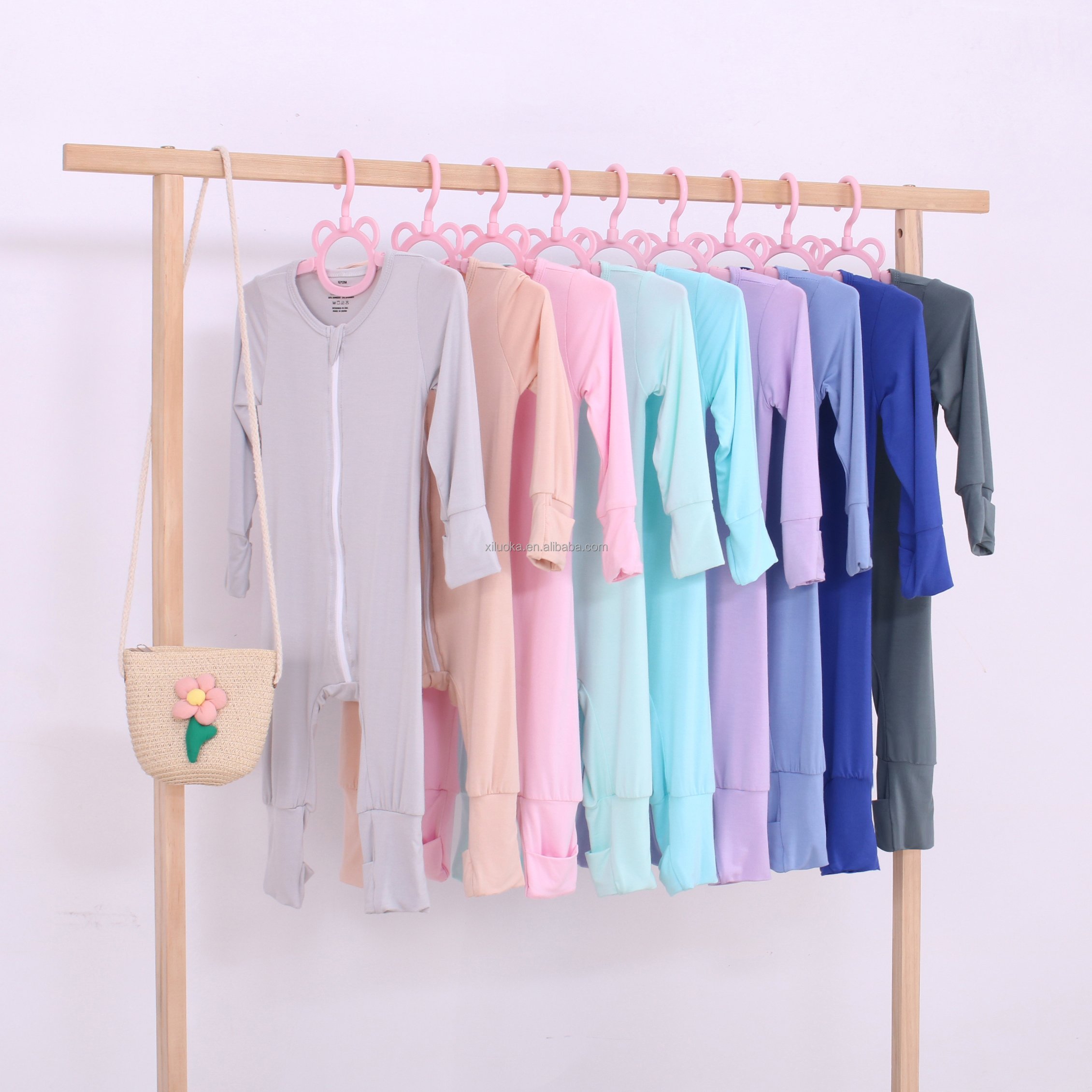 OEM Kids Clothing Baby Bamboo Ribbed Pajamas Sleeper Clothes Boy and Girl Bamboo Baby Romper Premium Bamboo Baby Clothes