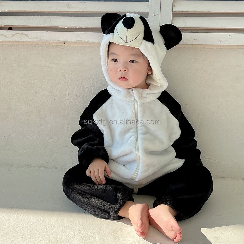 High quality Flannel Autumn And Winter Infant Girls Boys Clothes Winter Animal Newborn Baby Rompers