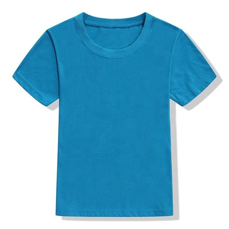 Boys and Girls Cotton children sport cultural t shirt baby kids solid color blank plain custom logo t shirt