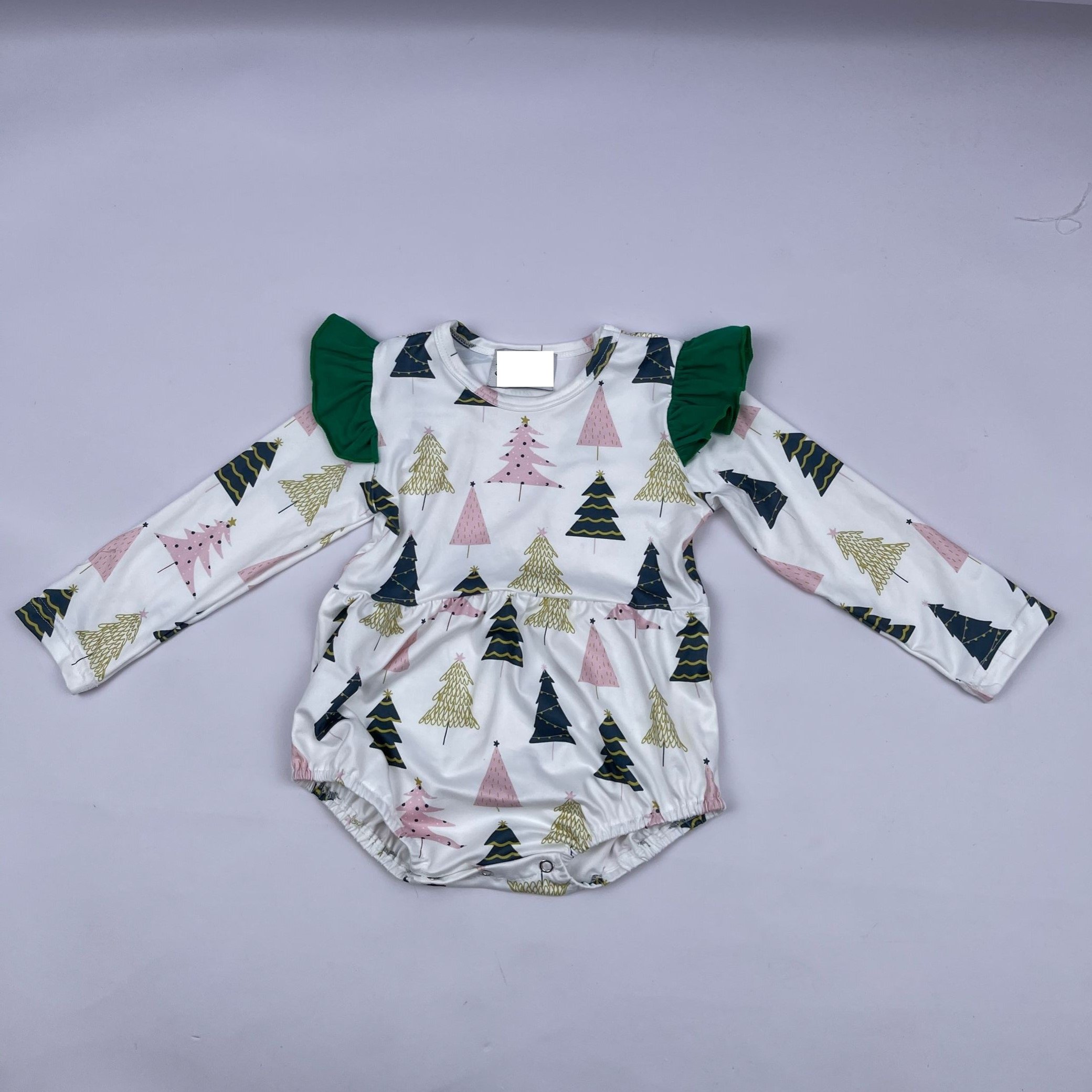 Santa Claus Print Infant Bubble Romper Christmas Knit Baby Romper Clothes For Toddlers Girls
