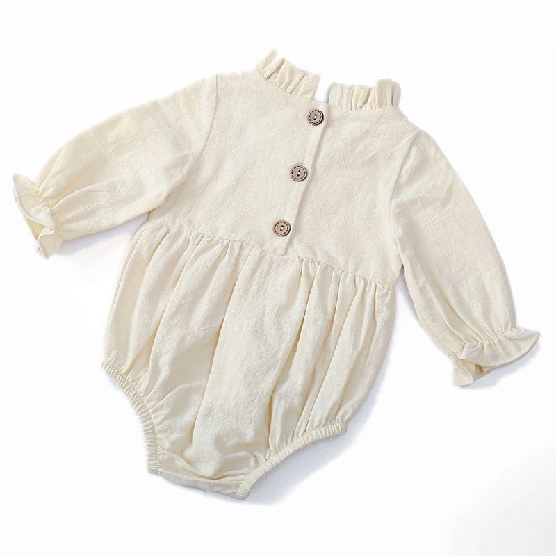 Fashion Baby Girls Romper Cotton Long Sleeve Ruffles Baby Rompers Infant Playsuit Jumpsuits Cute Newborn Clothes