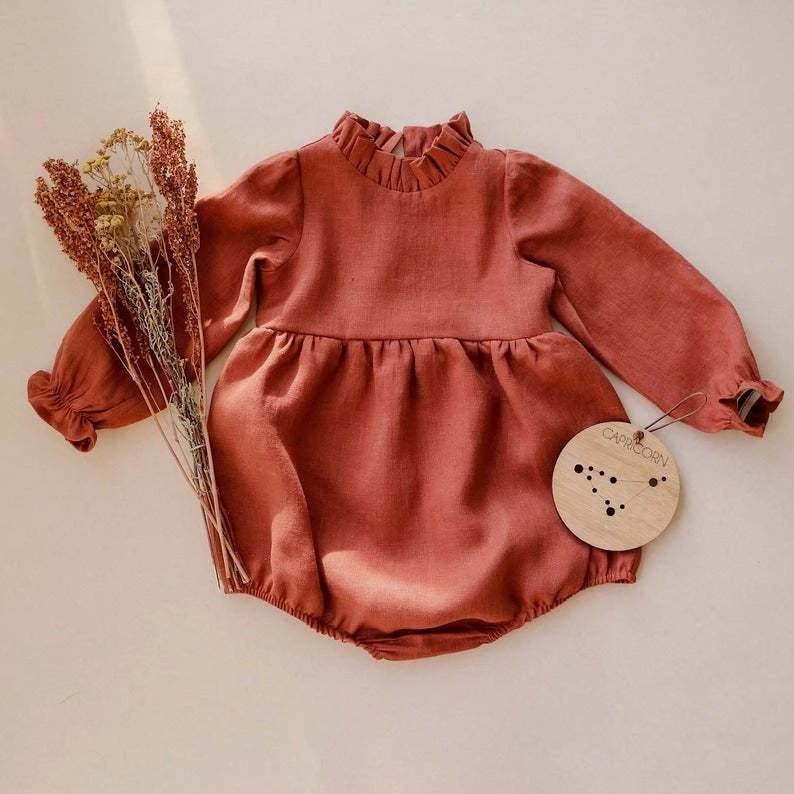 Fashion Baby Girls Romper Cotton Long Sleeve Ruffles Baby Rompers Infant Playsuit Jumpsuits Cute Newborn Clothes