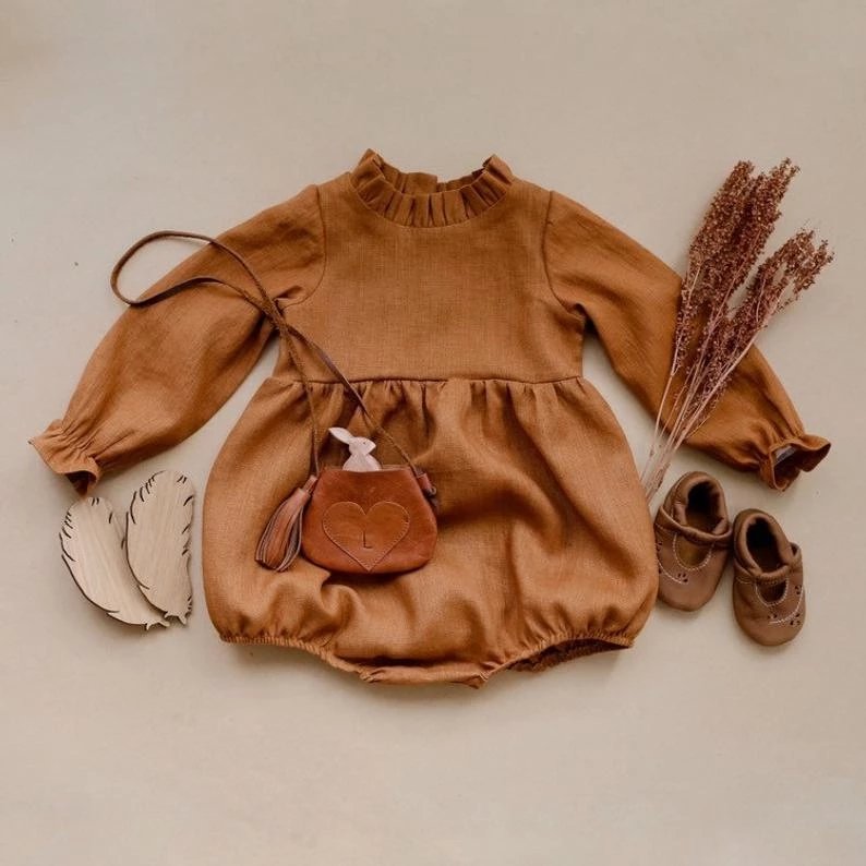 Fashion Baby Girls Romper Cotton Long Sleeve Ruffles Baby Rompers Infant Playsuit Jumpsuits Cute Newborn Clothes