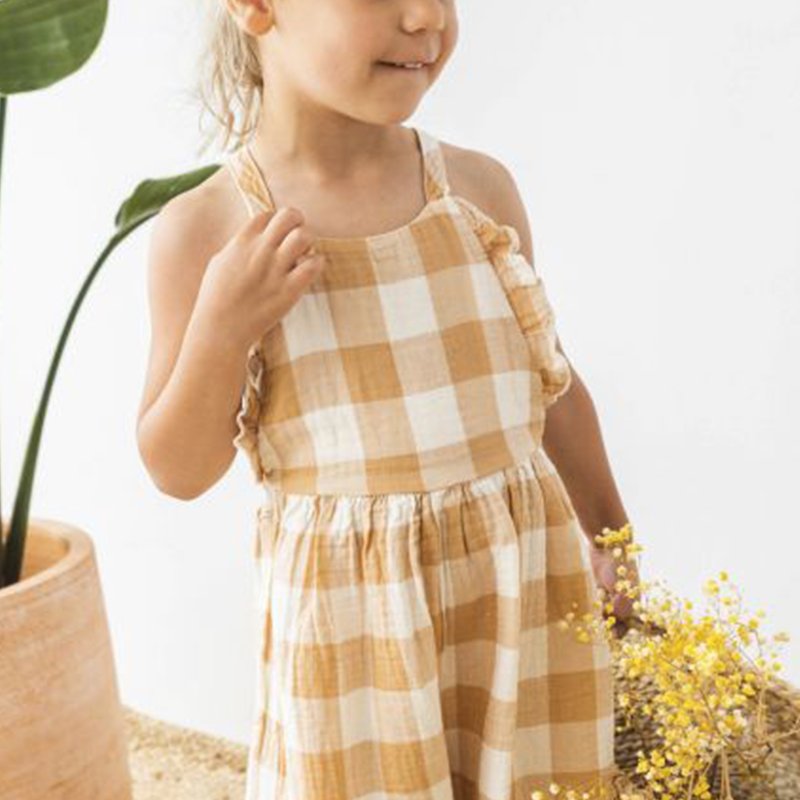 Baby Toddler 100% Cotton Multi-Color Plaid Jumpsuits Little Girl Casual Jumpsuits