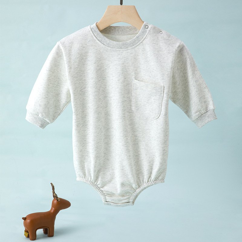 Spring Autumn Infants Toddlers Baby Outgoing Clothes Lovely Solid Long Sleeves Cotton Boys' And Girls' SweaterJumpsuits Romper