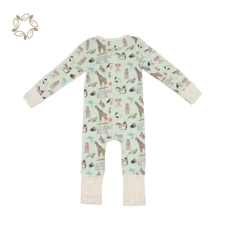 Eco friendly baby clothing romper orgnaic bamboo zip baby romper sustainable baby romper infant sleepsuit newborn onesie