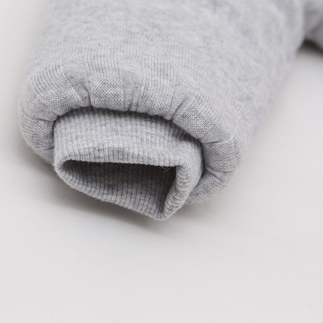 OEM 100% Cotton Kids Winter Jumpsuit Long Sleeve Newborn Baby Romper Jumpsuit with Hood