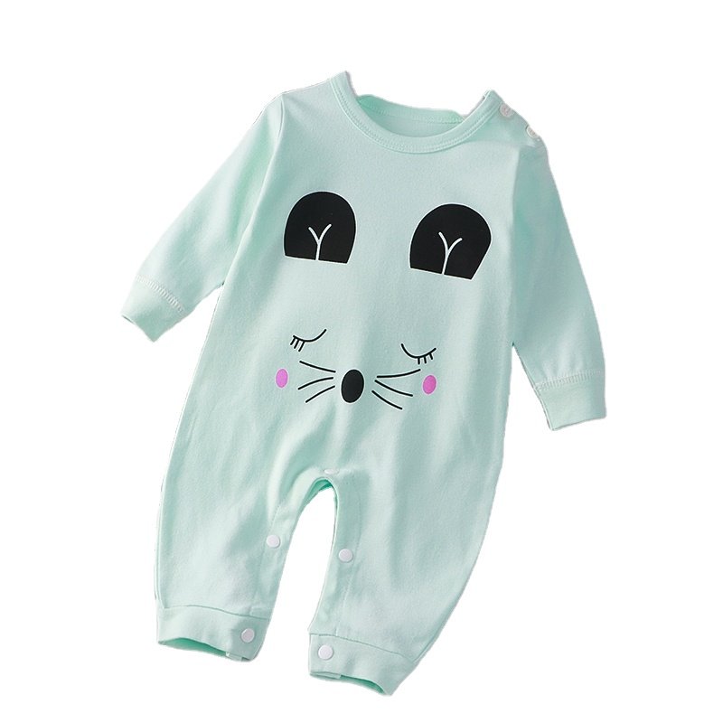 Wholesale cotton newborn jumpsuit baby crawl pajamas for 0-2 years old baby clothes ropa de bebe