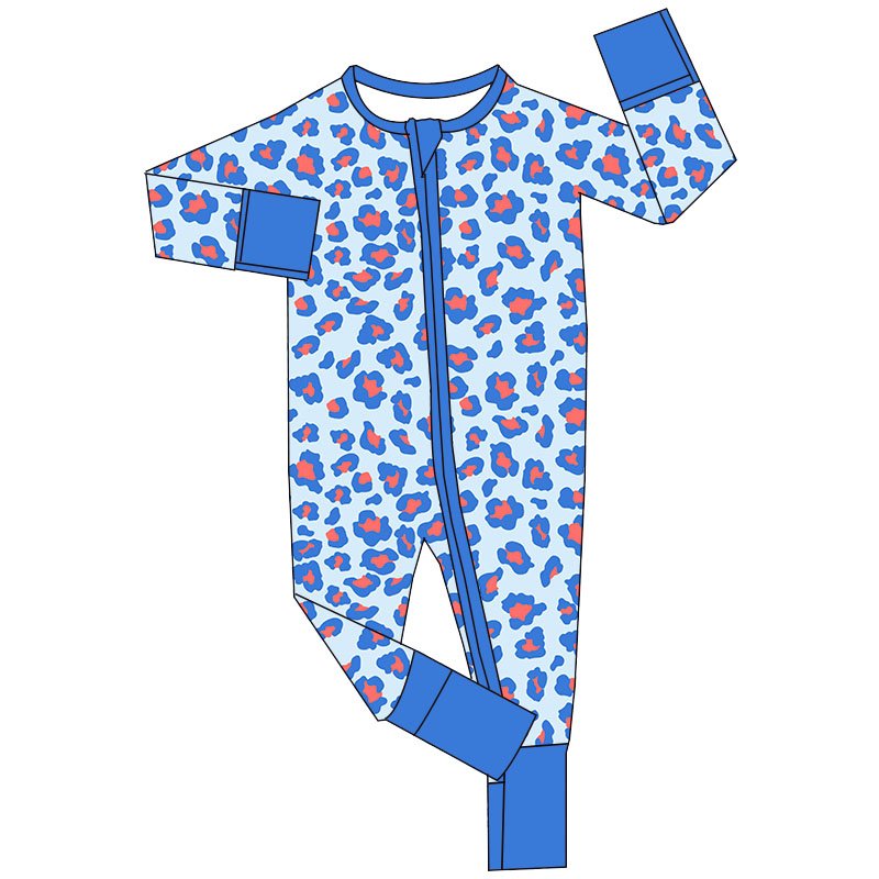 2024 New Arrival Zippy Romper Bamboo Fabric Soft Comfortable Skin-Friendly Romper Spring Autumn Custom Print Leotard