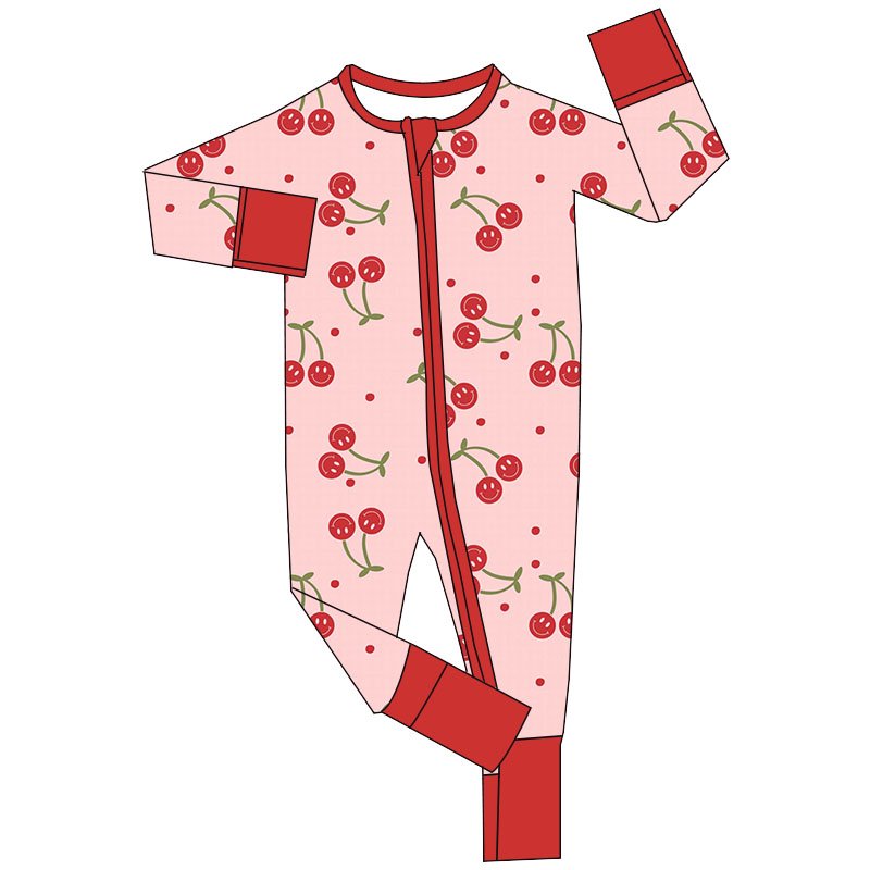 2024 New Arrival Zippy Romper Bamboo Fabric Soft Comfortable Skin-Friendly Romper Spring Autumn Custom Print Leotard