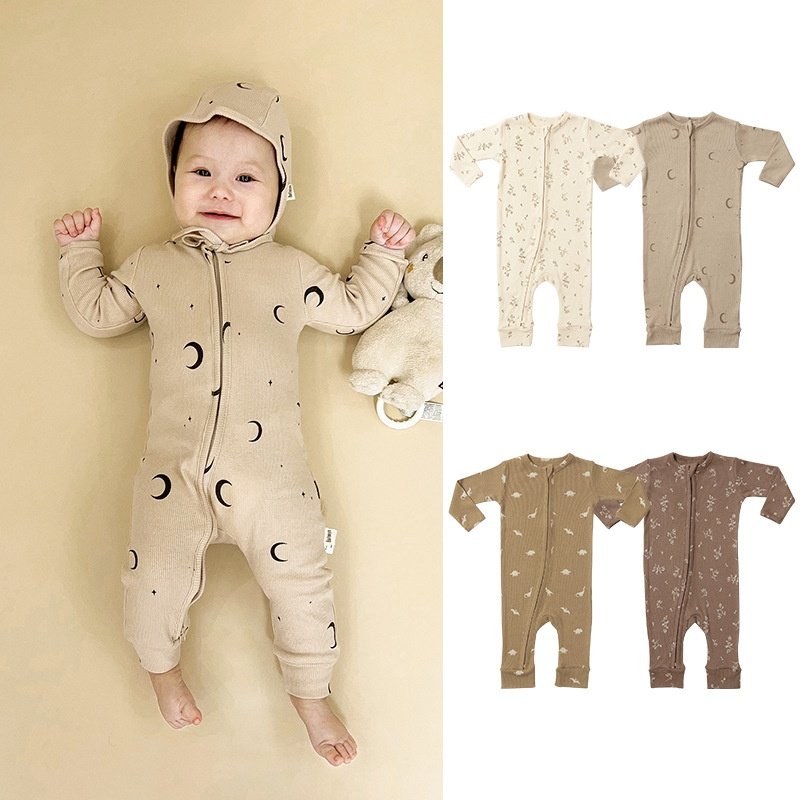 hot sale spring &fall baby rompers high quality male and female baby clothes round neck bamboo fiber baby clothes