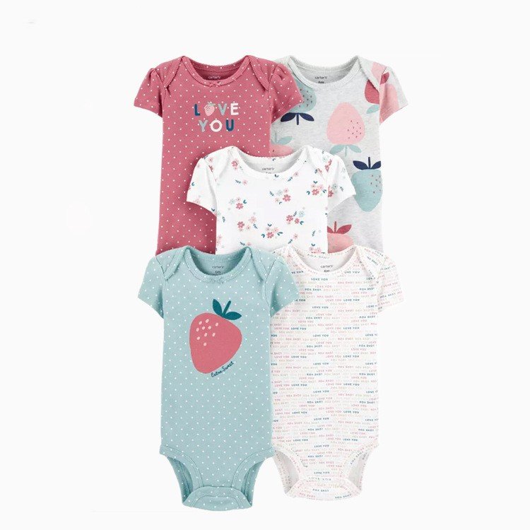 Baby Rompers Premium Quality Baby Jumpsuit Pajamas Wholesale Short sleeve Cotton Baby Clothes Soft