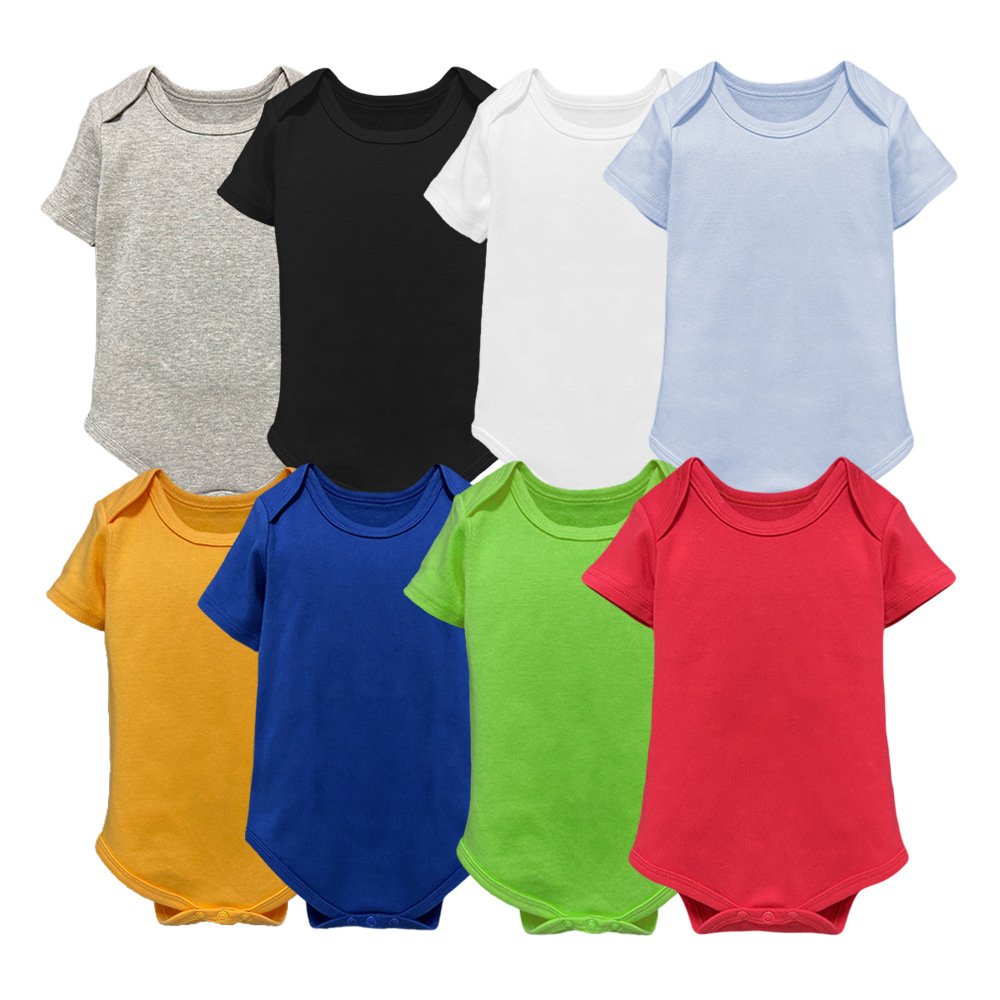100% cotton plain baby onesie newborn baby clothes custom blank white baby unisex boys and girls onesie