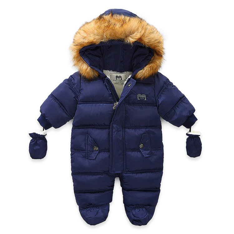 Newborn Baby Rompers Winter Long Sleeve Baby Clothes Soft Fleece Warm Baby Jumpsuits 6-18 Months Winter Rompers with zip