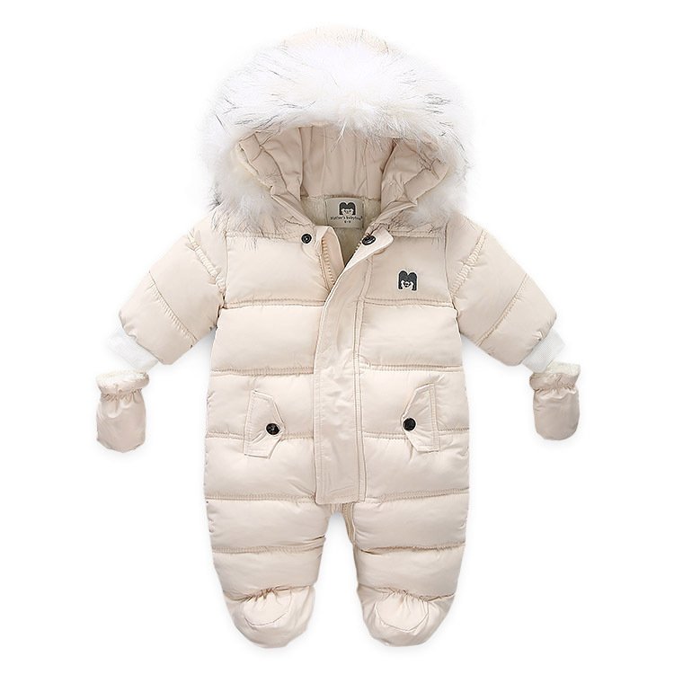 Newborn Baby Rompers Winter Long Sleeve Baby Clothes Soft Fleece Warm Baby Jumpsuits 6-18 Months Winter Rompers with zip