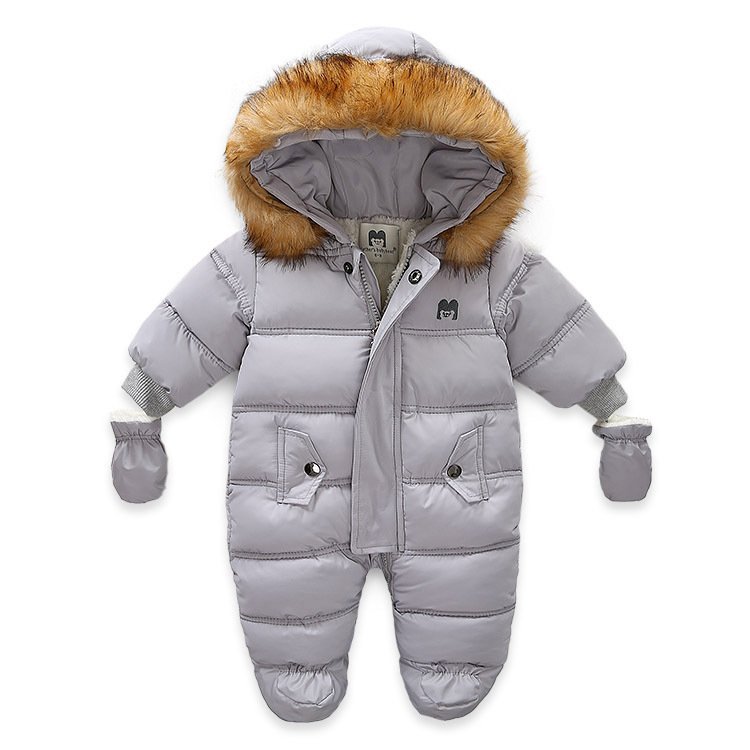 Newborn Baby Rompers Winter Long Sleeve Baby Clothes Soft Fleece Warm Baby Jumpsuits 6-18 Months Winter Rompers with zip