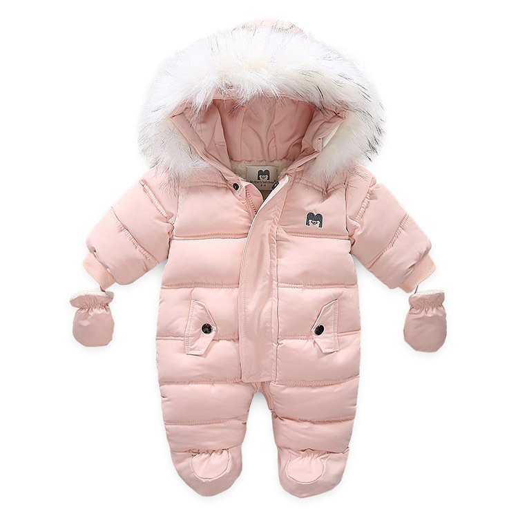 Newborn Baby Rompers Winter Long Sleeve Baby Clothes Soft Fleece Warm Baby Jumpsuits 6-18 Months Winter Rompers with zip