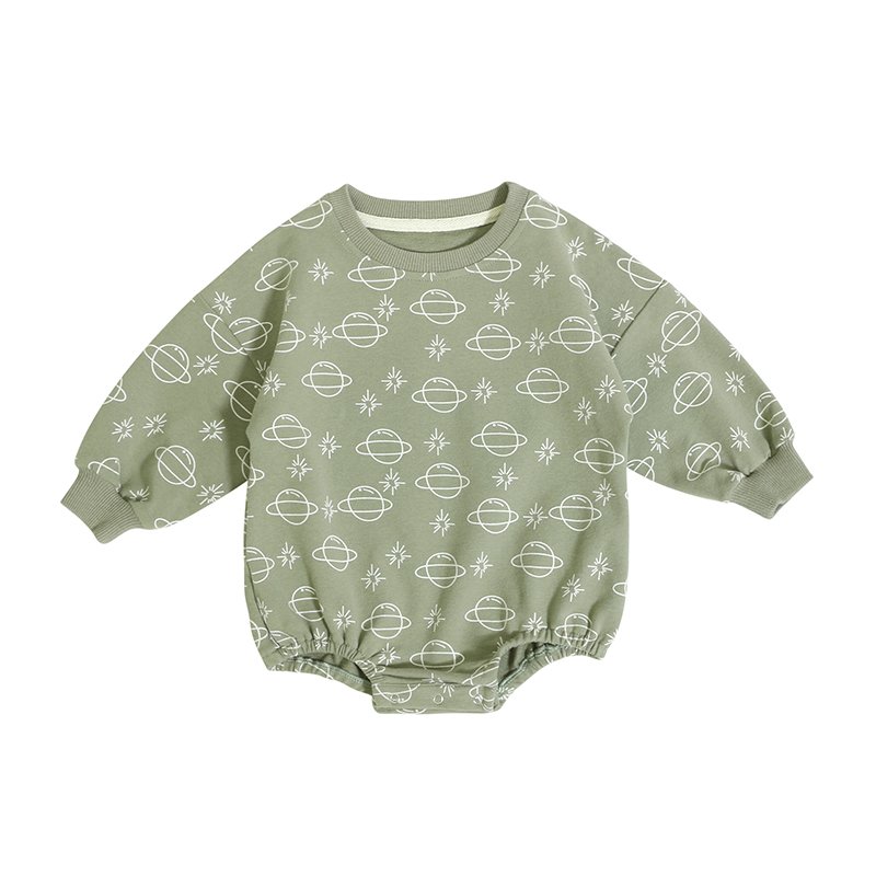 China Online Sale Custom Newborn Jumpsuit Autumn Warm Long Sleeve Snap Button Girl Organic Cotton Baby Romper