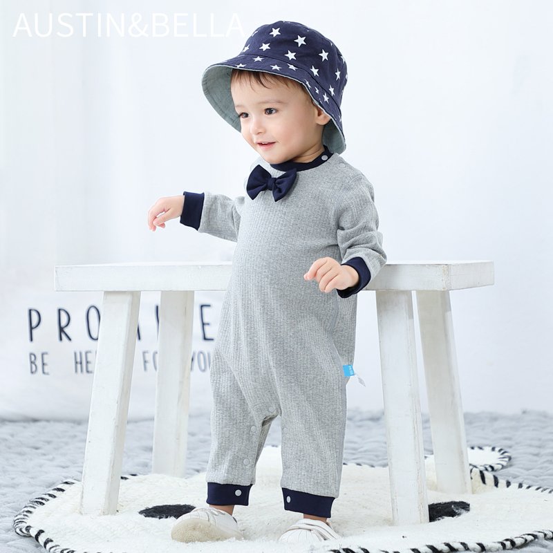 AustinBella boutique baby jumpsuit grow 0-3 months 3-6m 6-9m 9-12m baby rompers 100% cotton baby boy clothes in wholesale
