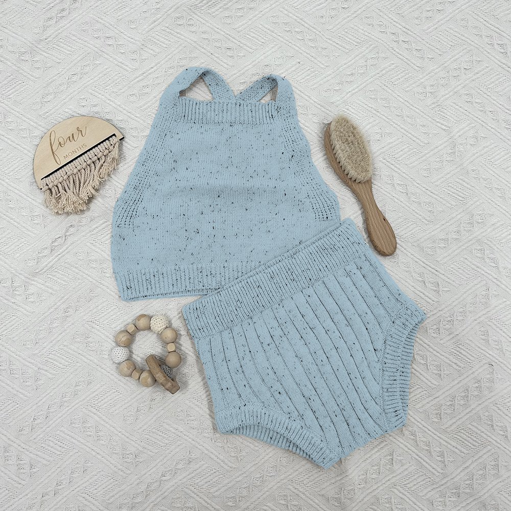 Boutique Newborn Baby Clothing Gift Set Thickened Knit Girl Baby Romper