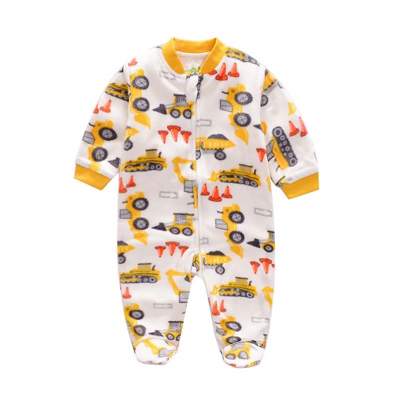 3-12M Spring Autumn Jumpsuit Footie Long Sleeve Babies Romper Cartoon Baby Underwear