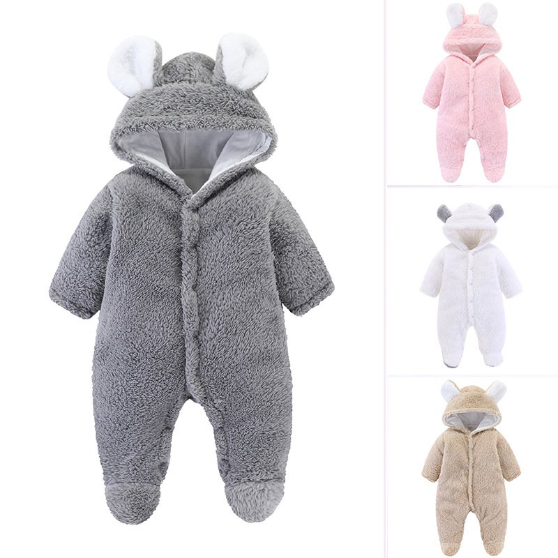 Infant Baby Rompers soft Velvet fabric Bodysuit Unisex Winter Long Sleeve Cute Style Toddler Newborn Baby rompers