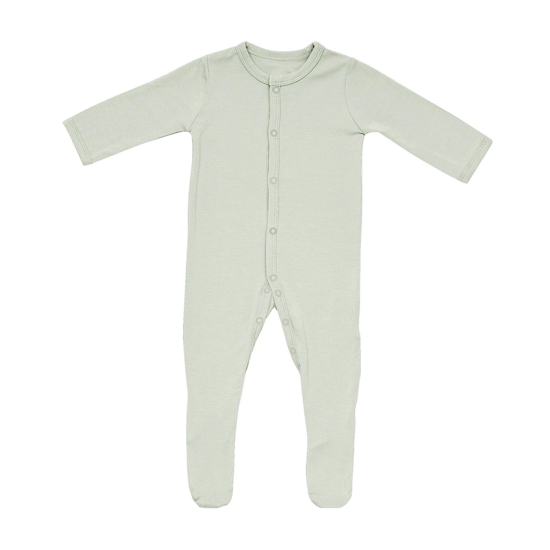OEKO New Arrival Baby Clothes Bamboo Fabric Baby Romper Button Footie Baby Jumpsuit
