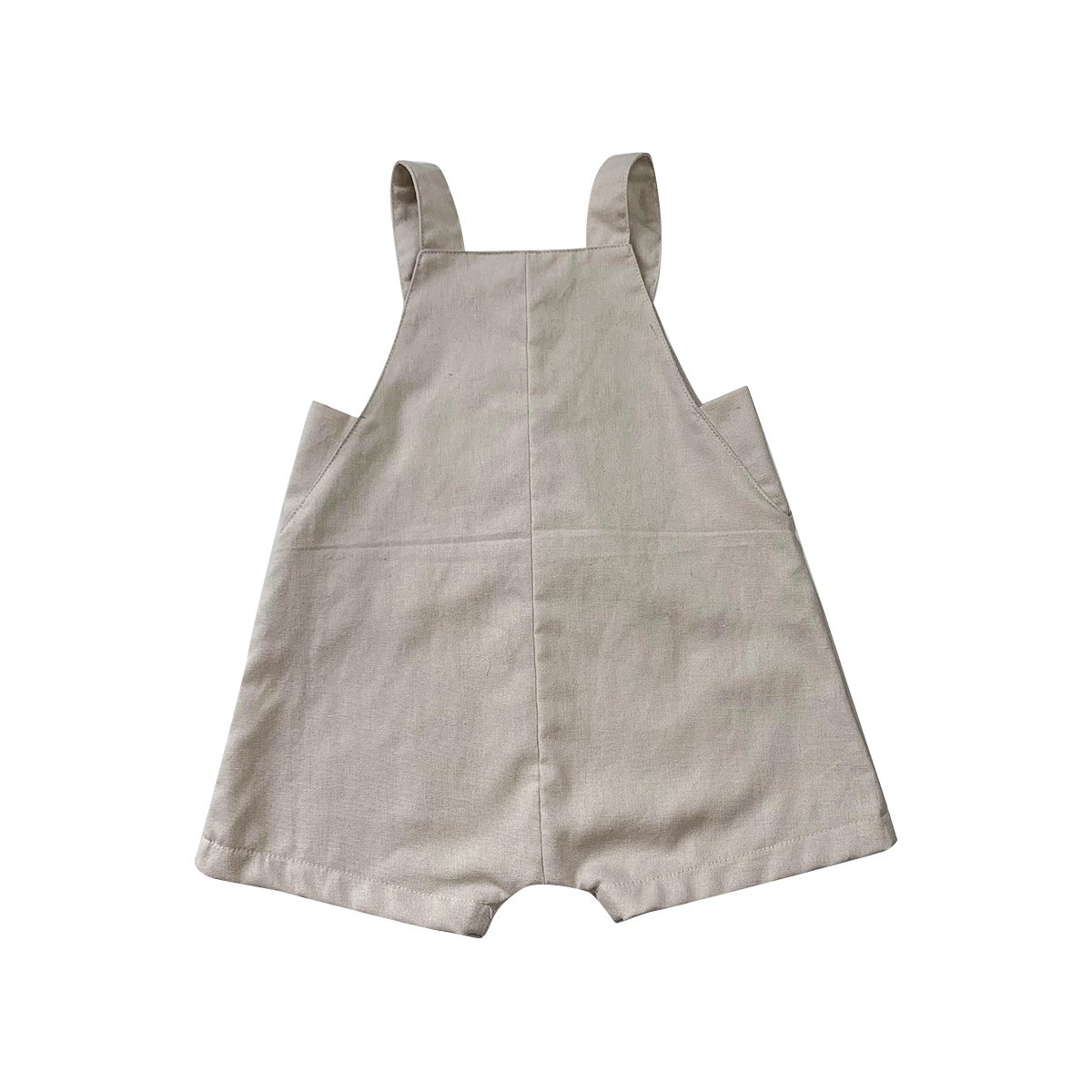 Great Quality linen 100% cotton suspender overall custom color baby rompers for summer