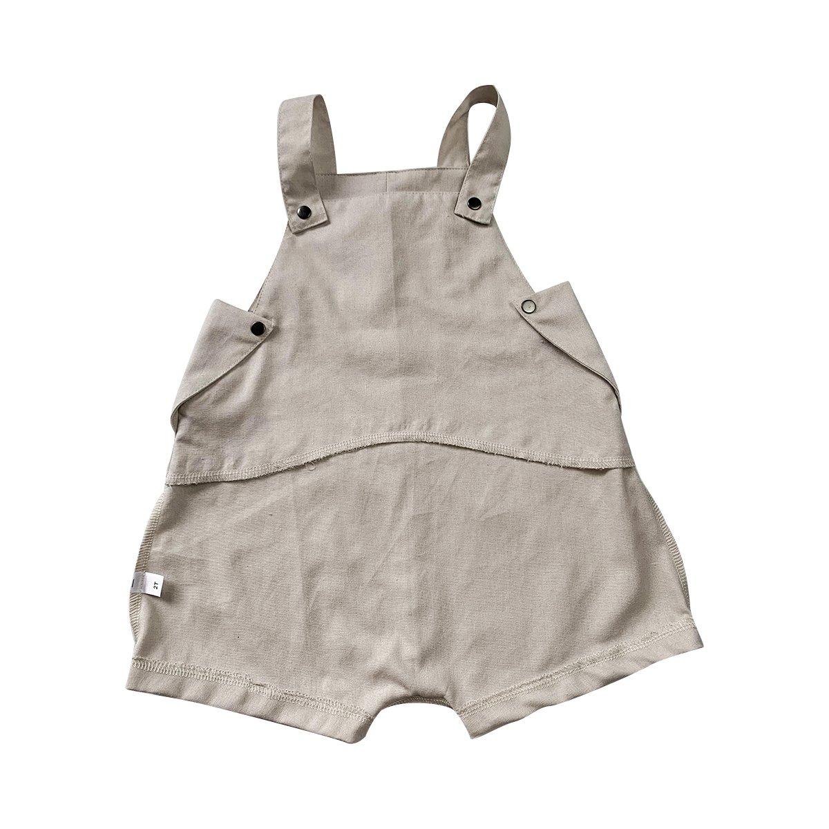 Great Quality linen 100% cotton suspender overall custom color baby rompers for summer