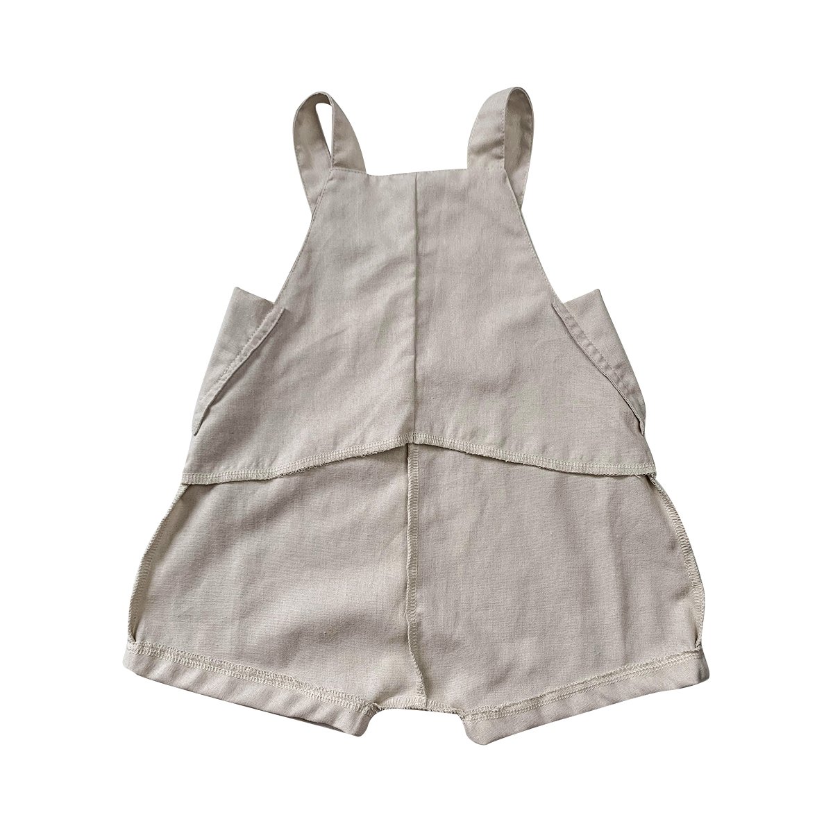 Great Quality linen 100% cotton suspender overall custom color baby rompers for summer