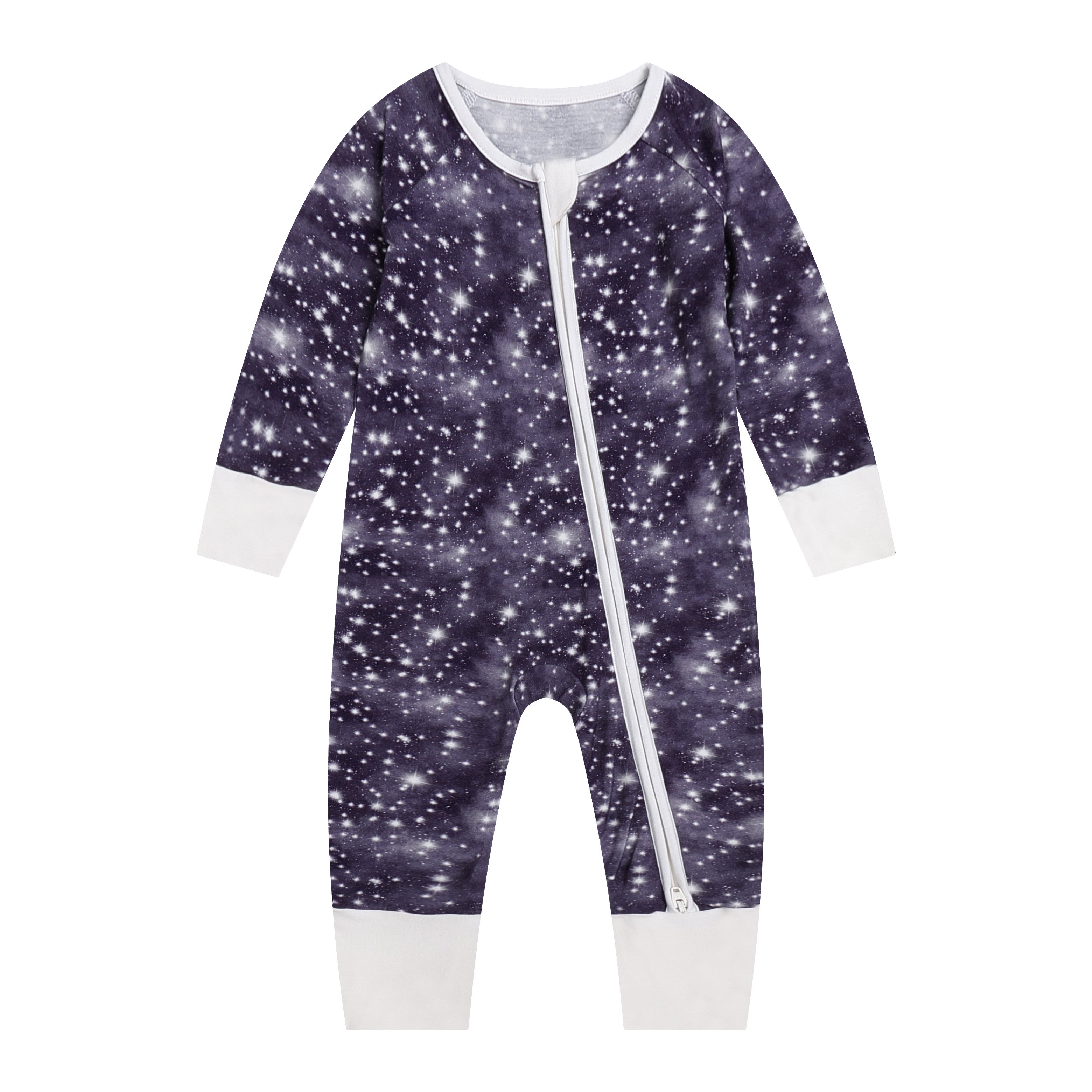 2023 Custom Baby Bamboo pajamas Clothing Newborn Boutique Print Bamboo Baby Romper Zipper Footie Bamboo Baby Clothes