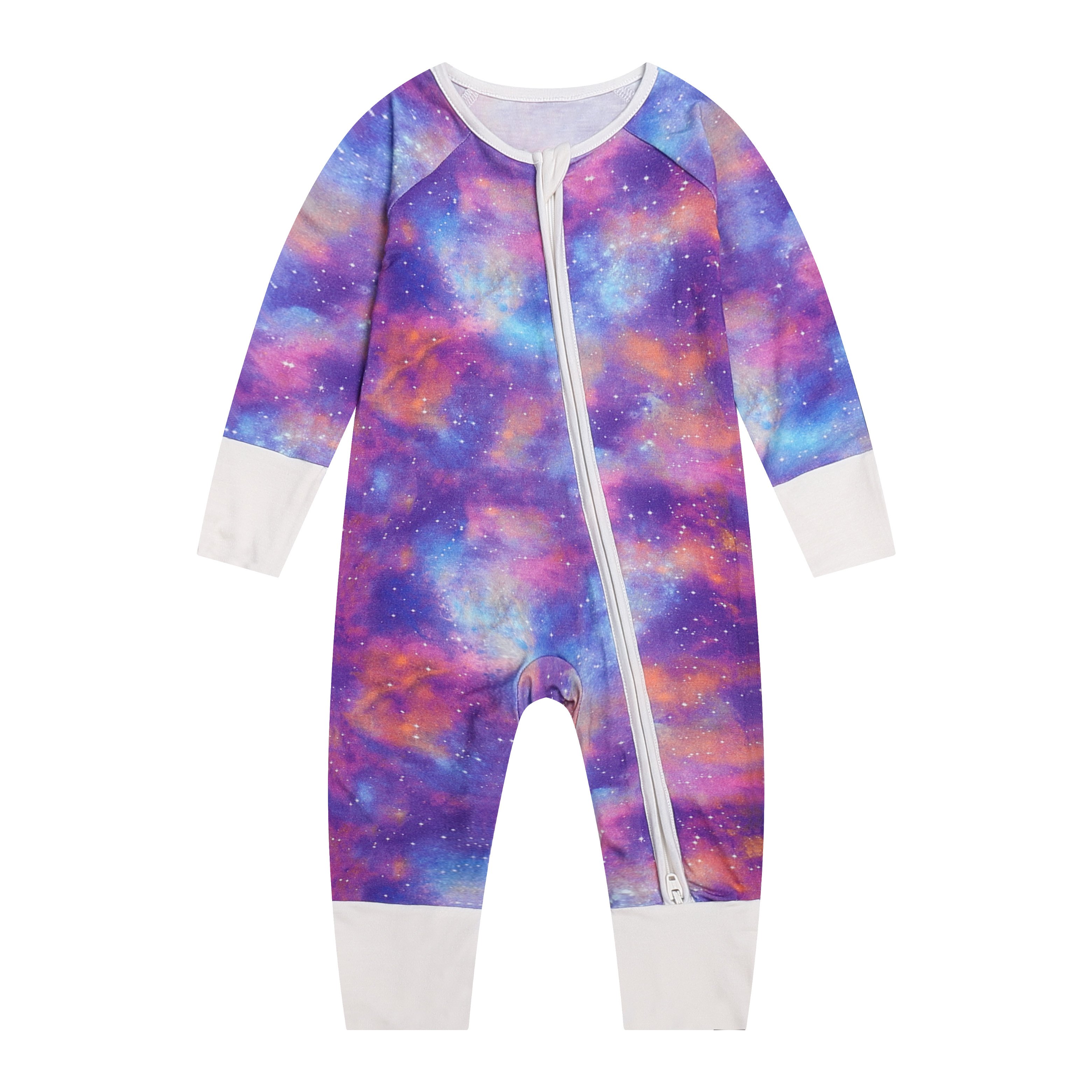 2023 Custom Baby Bamboo pajamas Clothing Newborn Boutique Print Bamboo Baby Romper Zipper Footie Bamboo Baby Clothes