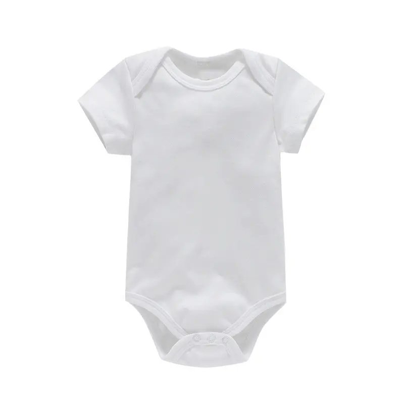 GOTS custom Baby Onesie Short-Sleeve 100% Cotton in stock Baby Bodysuit Hot Sale Boys and Girls baby romper