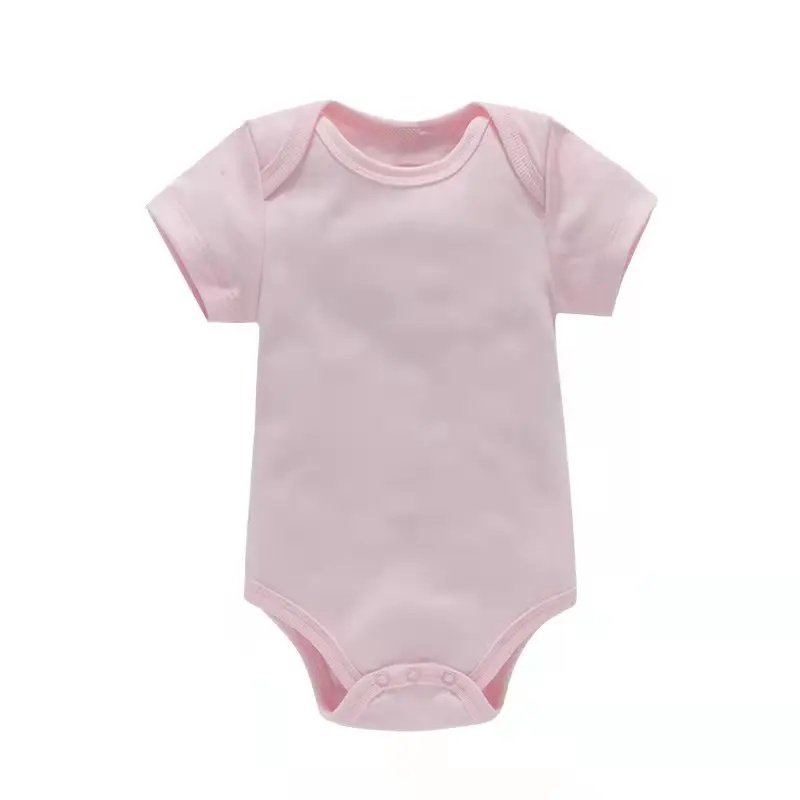 GOTS custom Baby Onesie Short-Sleeve 100% Cotton in stock Baby Bodysuit Hot Sale Boys and Girls baby romper