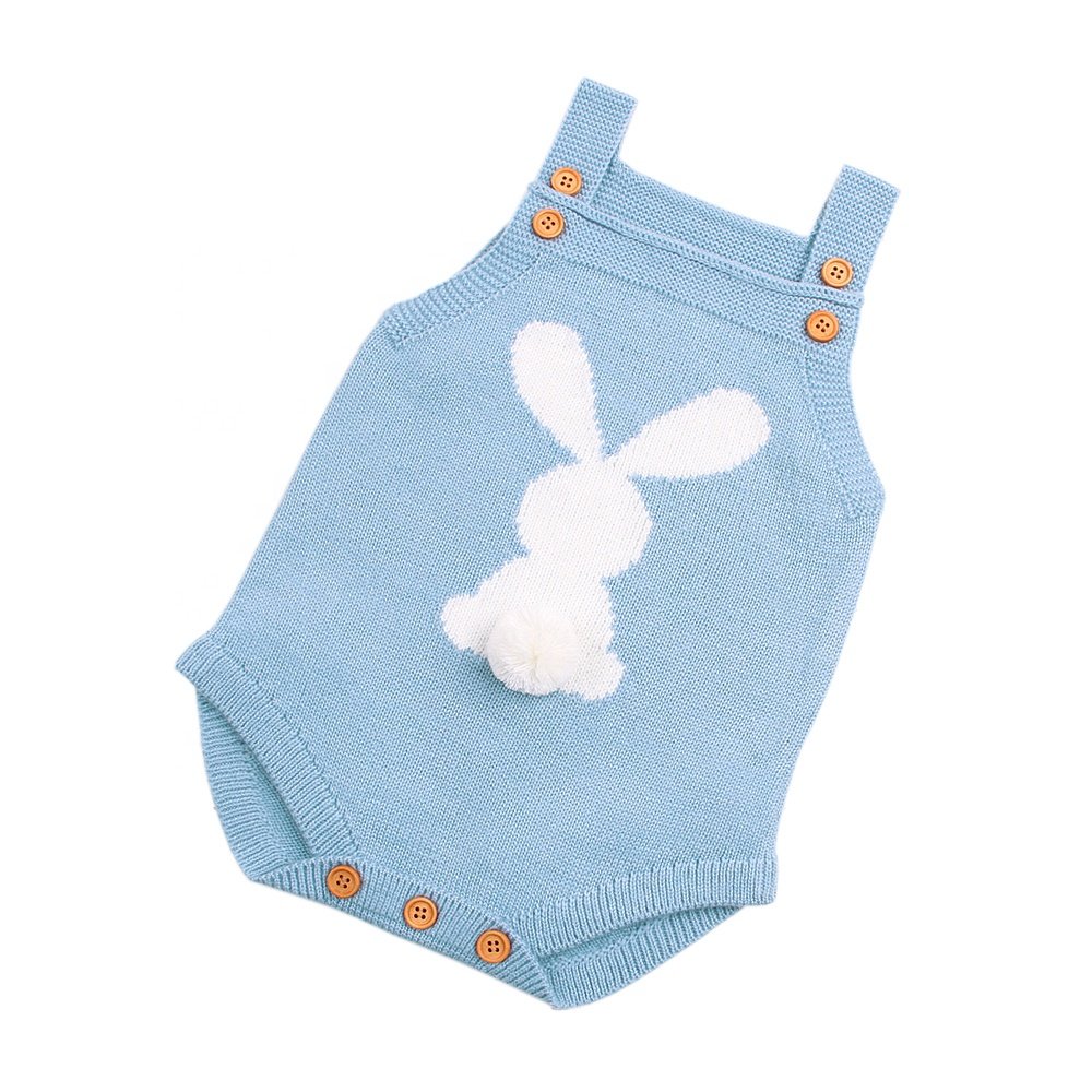 Baby Shower Unisex adjustable knit baby bunny outfit costume romper