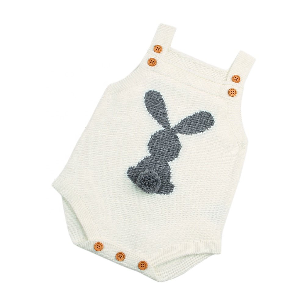 Baby Shower Unisex adjustable knit baby bunny outfit costume romper