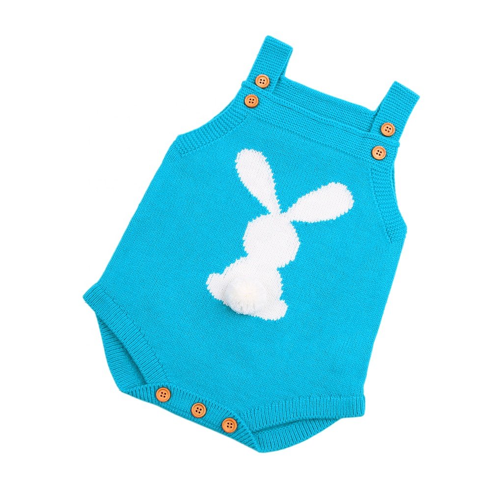 Baby Shower Unisex adjustable knit baby bunny outfit costume romper
