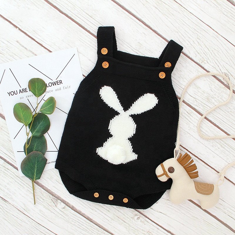 Baby Shower Unisex adjustable knit baby bunny outfit costume romper