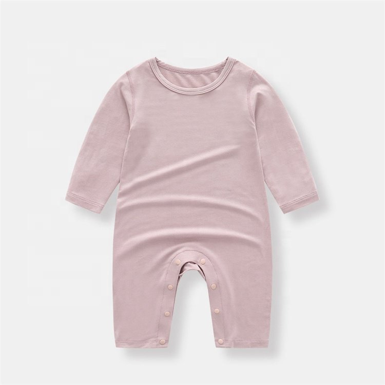 Modal Summer Thin And Comfortable Newborn Clothes Long Sleeve Baby Romper 100% Cotton Baby Bodysuit