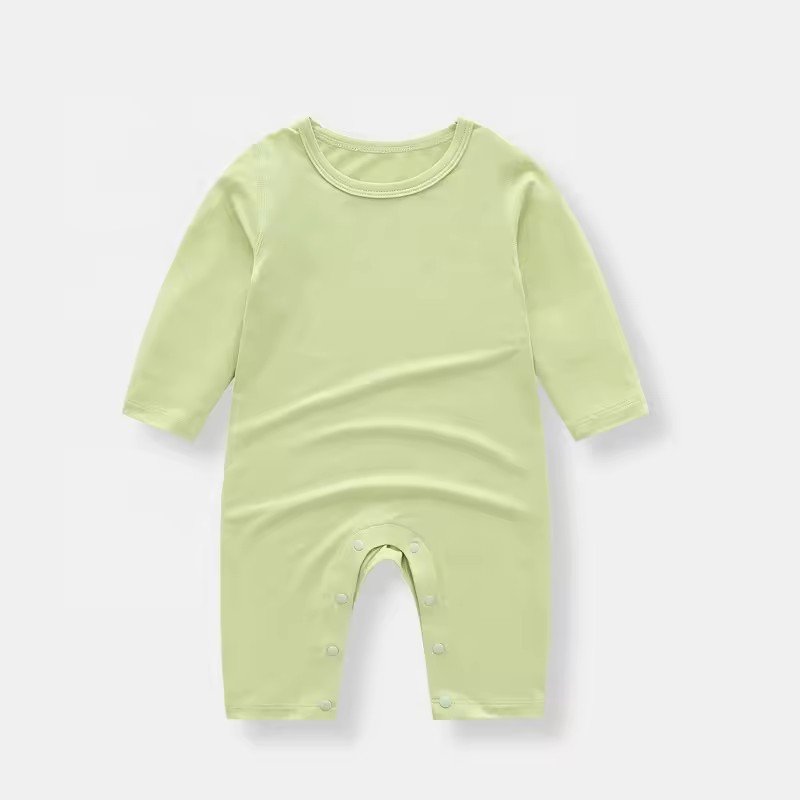 Modal Summer Thin And Comfortable Newborn Clothes Long Sleeve Baby Romper 100% Cotton Baby Bodysuit